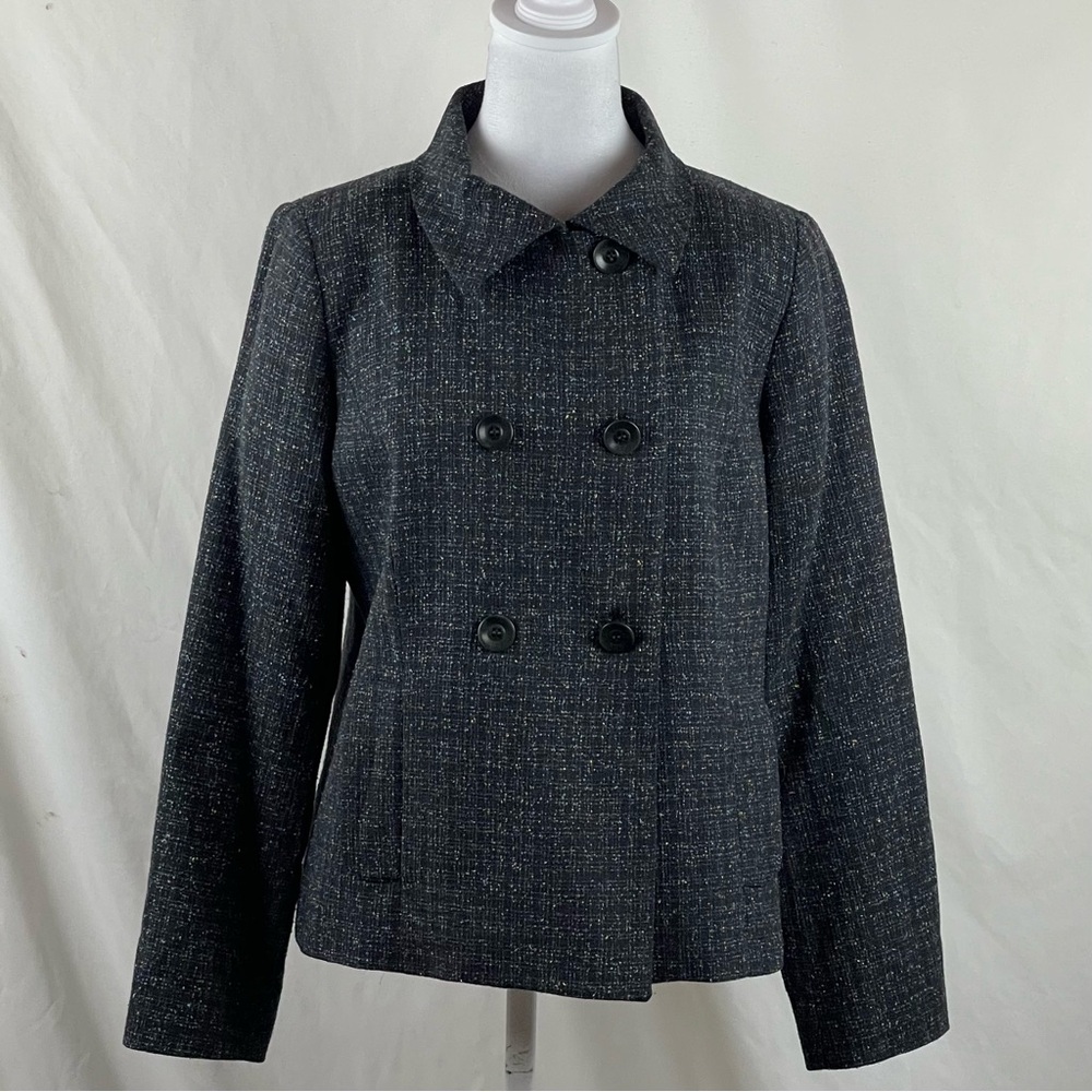 Pendleton Gray Wool Silk Blend Double Breasted Ja… - image 2